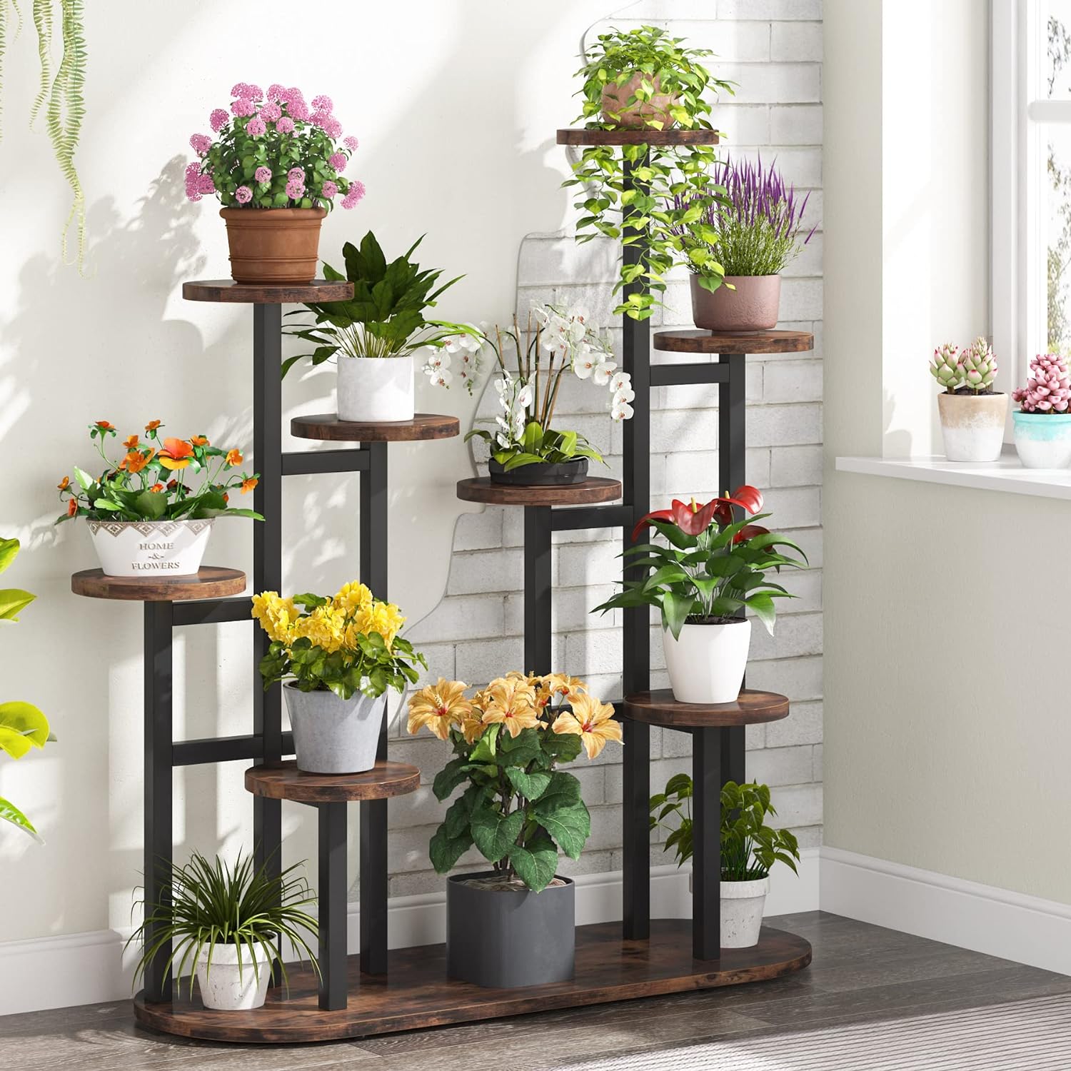 Tribesigns Soporte para plantas de interior, estante para plantas de varios niveles
