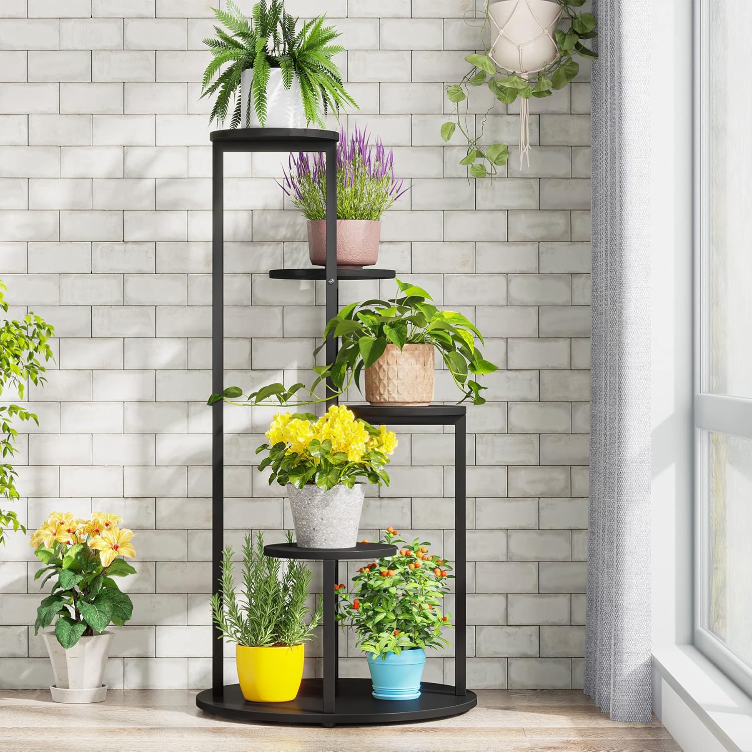Tribesigns Soporte para plantas, Estante para plantas de interior Soporte decorativo para macetas