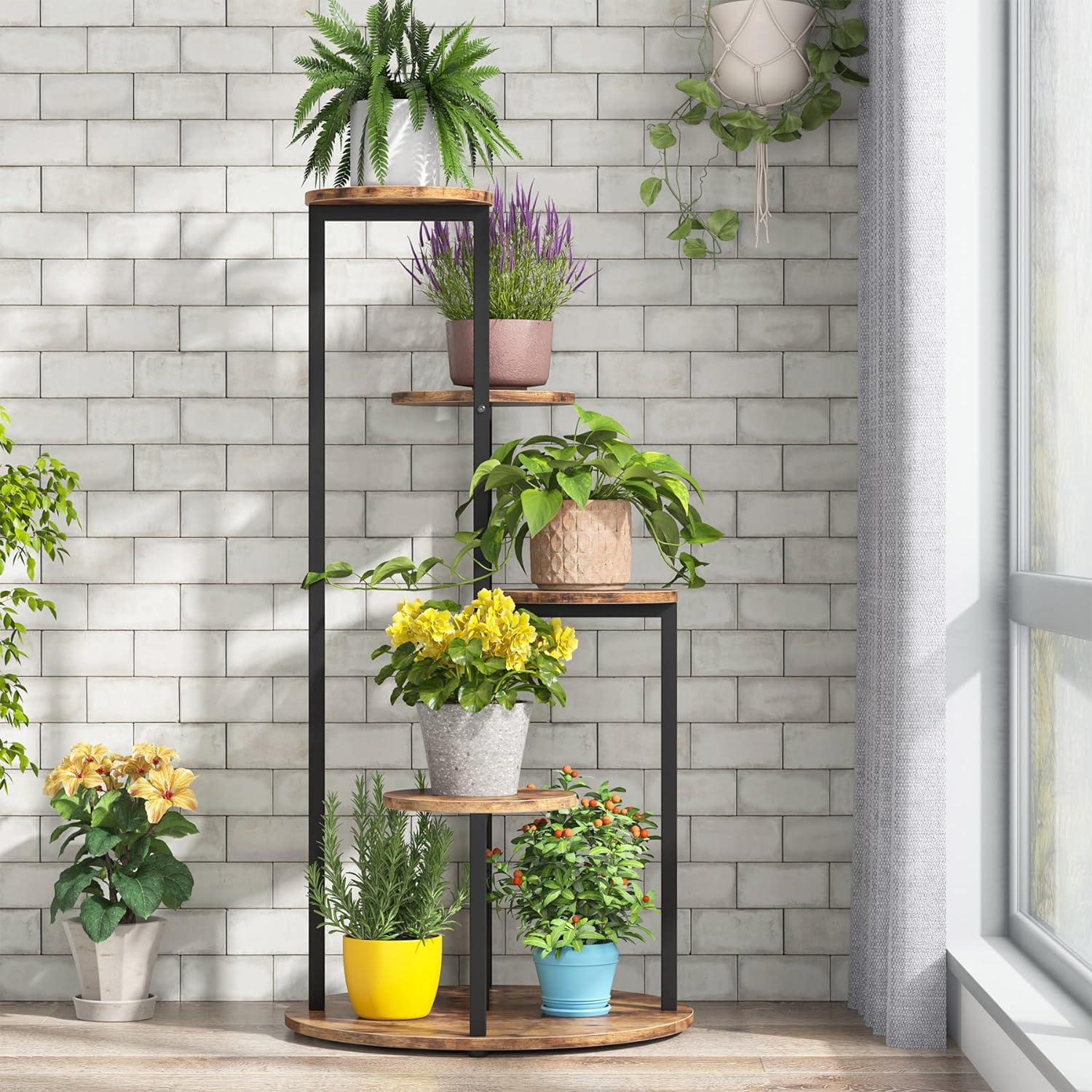 Tribesigns Soporte para plantas, Estante para plantas de interior Soporte decorativo para macetas