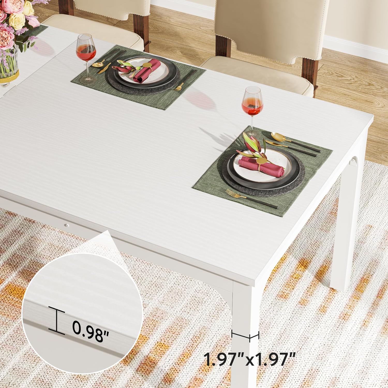 Tribesigns Mesa de Comedor Industrial 200 x 70 x 75 cm, Mesa de Cocina para 6-8 Personas