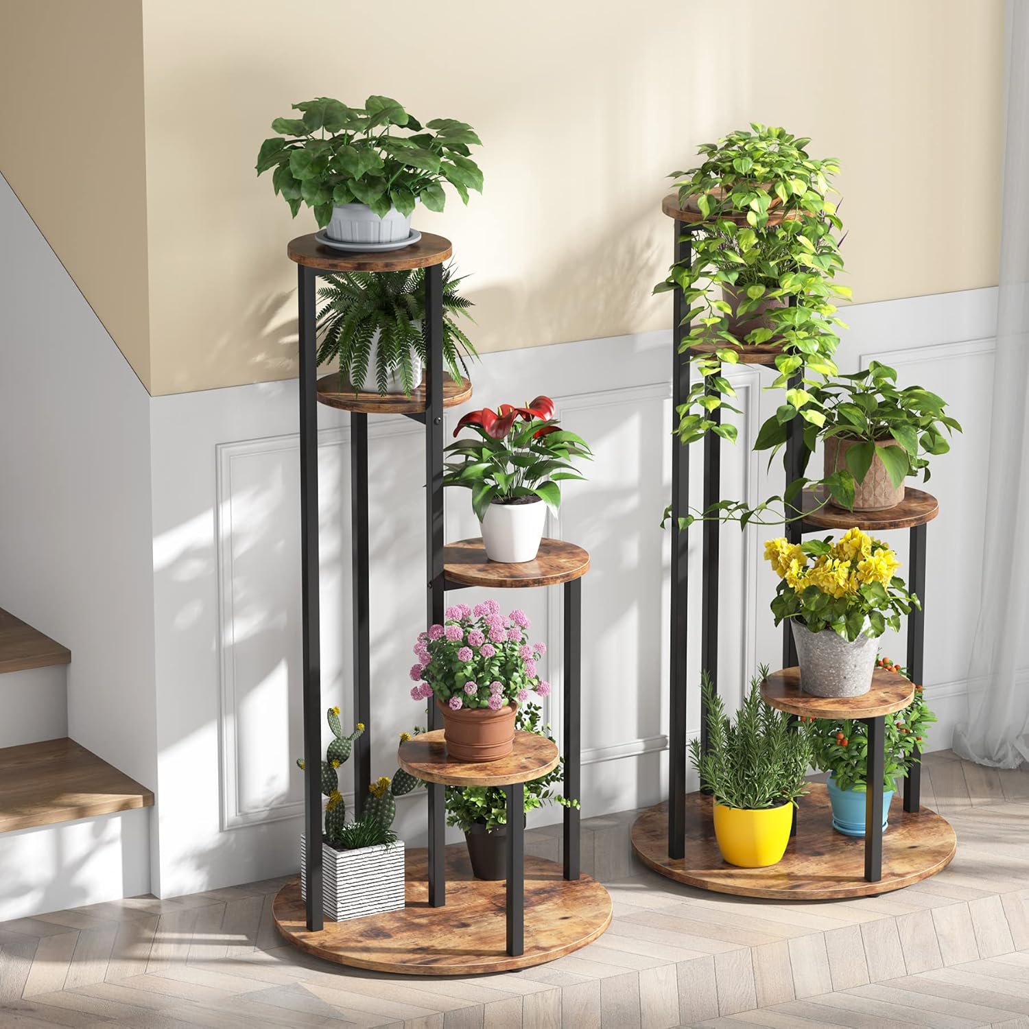 Tribesigns Soporte para plantas, Estante para plantas de interior Soporte decorativo para macetas