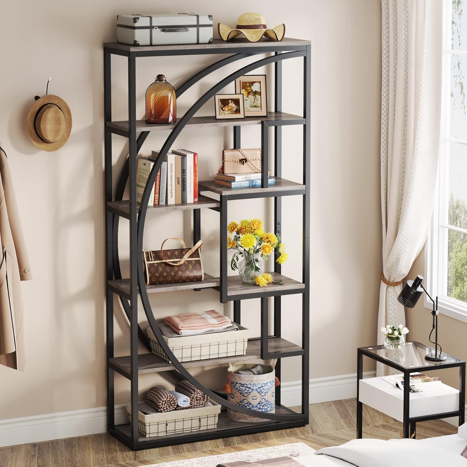 Tribesigns Estantería Industrial Etagere de 5 Niveles, estantería de 70 Pulgadas de Alto con 8 estantes