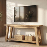 Mueble bajo para TV de madera maciza de 180 cm para televisores de 65 a 80 pulgadas 3