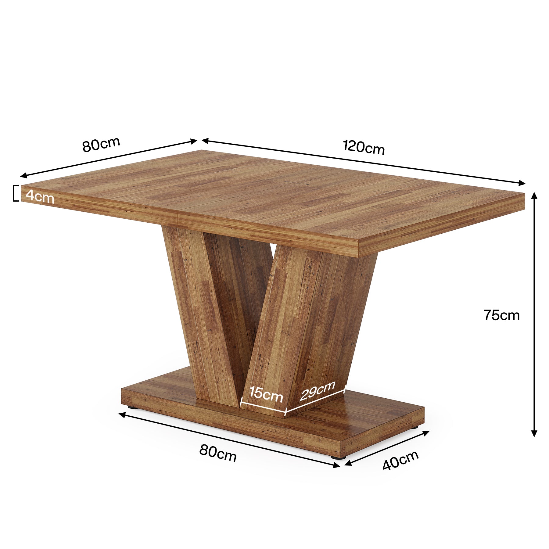 Tribesigns Mesa de comedor rústica, Mesa de cocina de madera blanca estilo granja