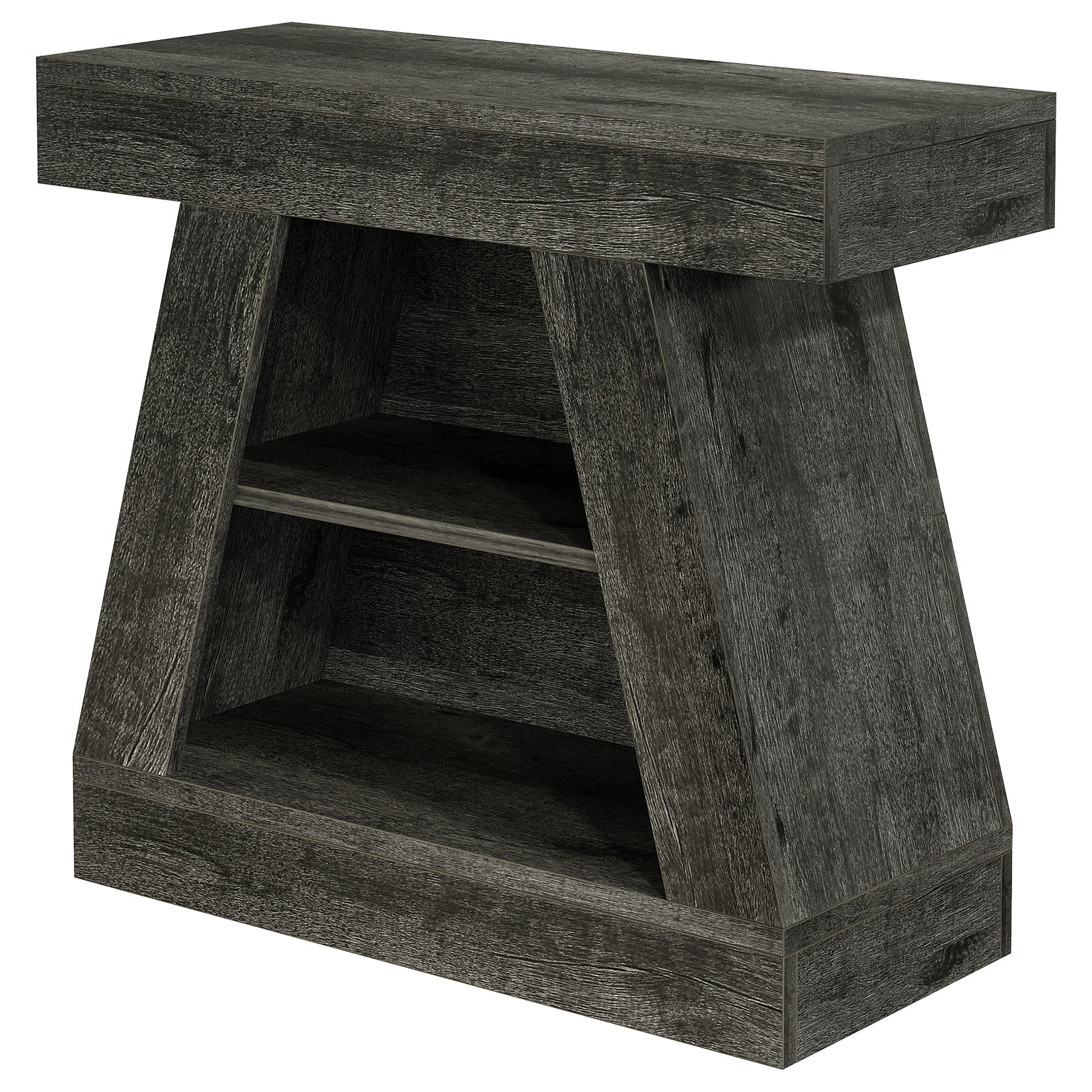 Tribesigns Mesa consola de 68 cm de estilo rústico para entrada, Mesa de sofá moderna de 3 niveles