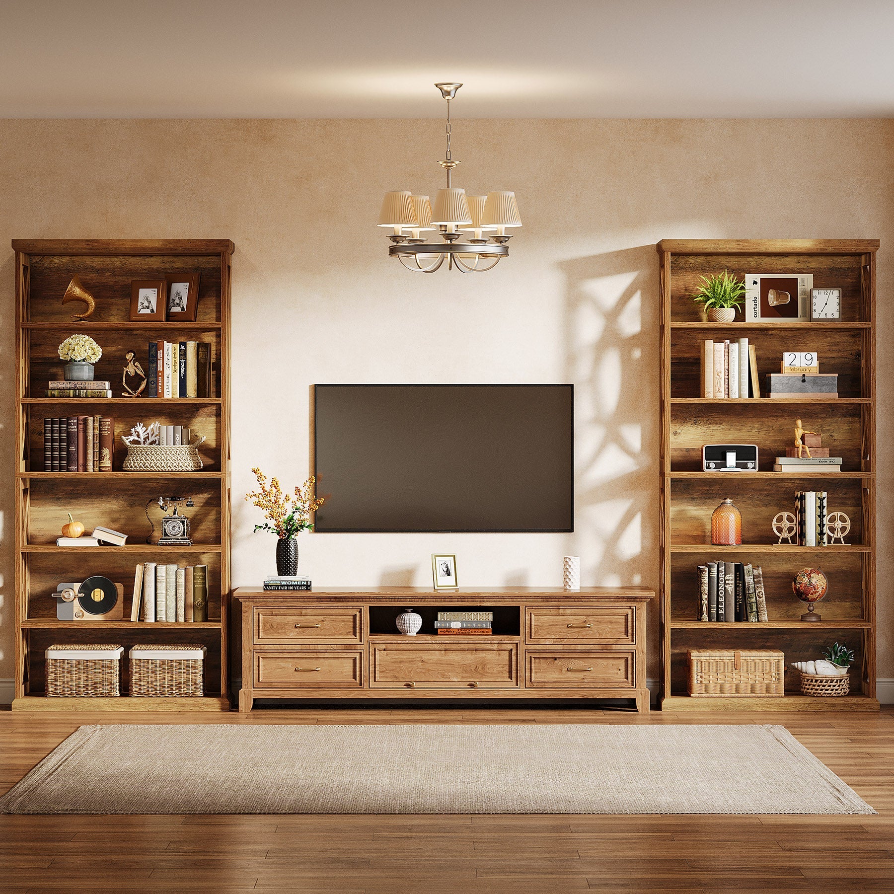 Tribesigns Estantería industrial de 180 cm, Mueble robusto de 6 niveles para salón