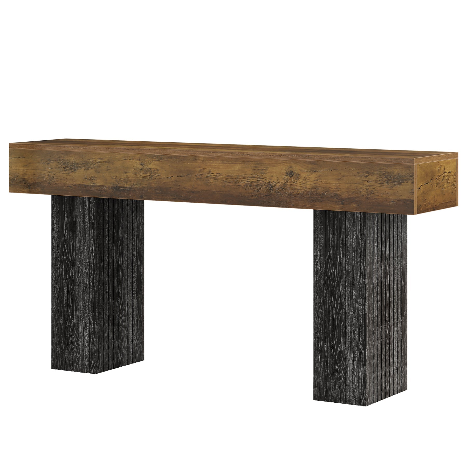 Tribesigns Consola de 160 cm de largo, Mesa de sofá rústica