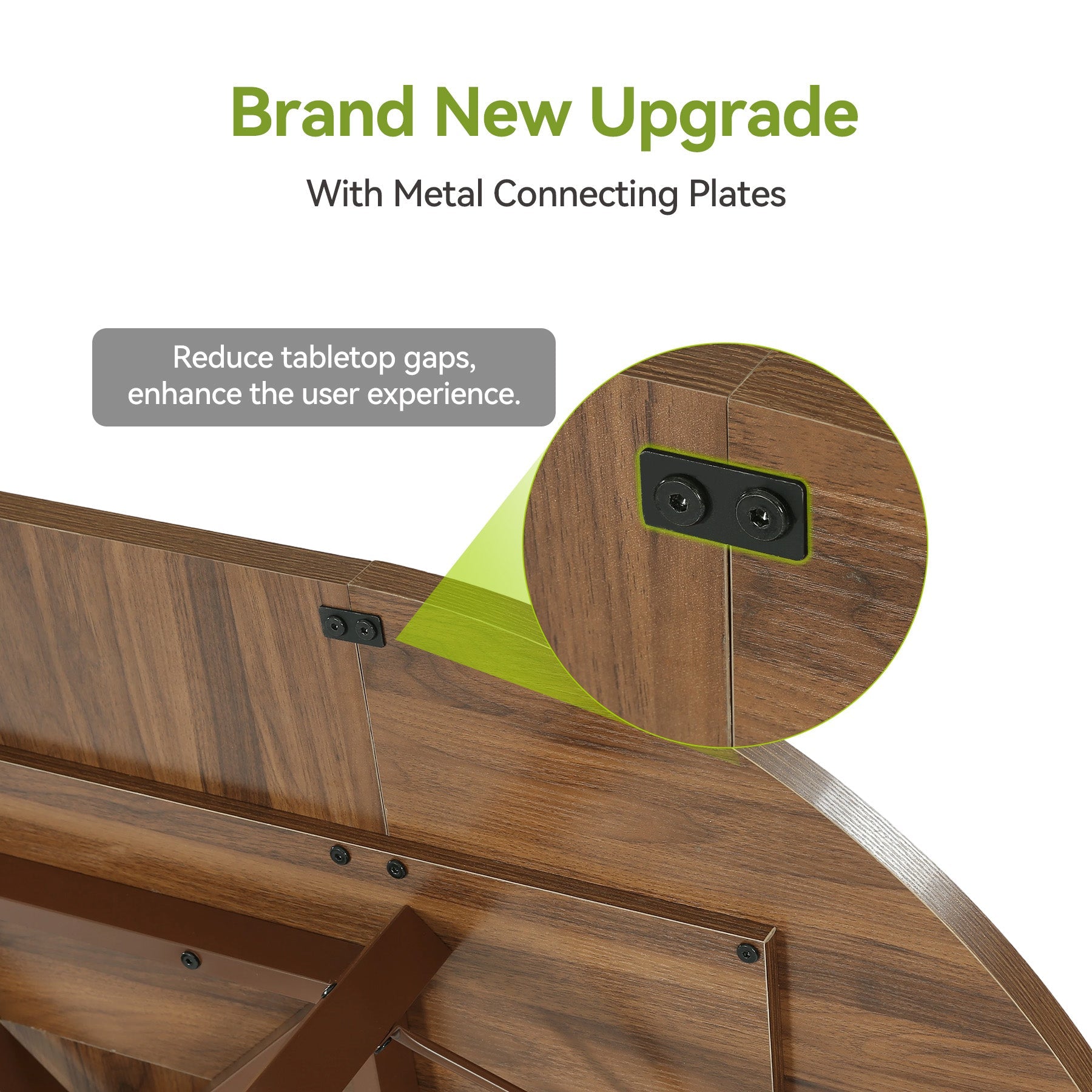 Tribesigns Mesa de comedor redonda para 4-6 personas, Mesa de comedor de 150 cm