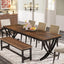 Tribesigns Mesa de comedor grande, Mesa de comedor rectangular para 6-8 personas