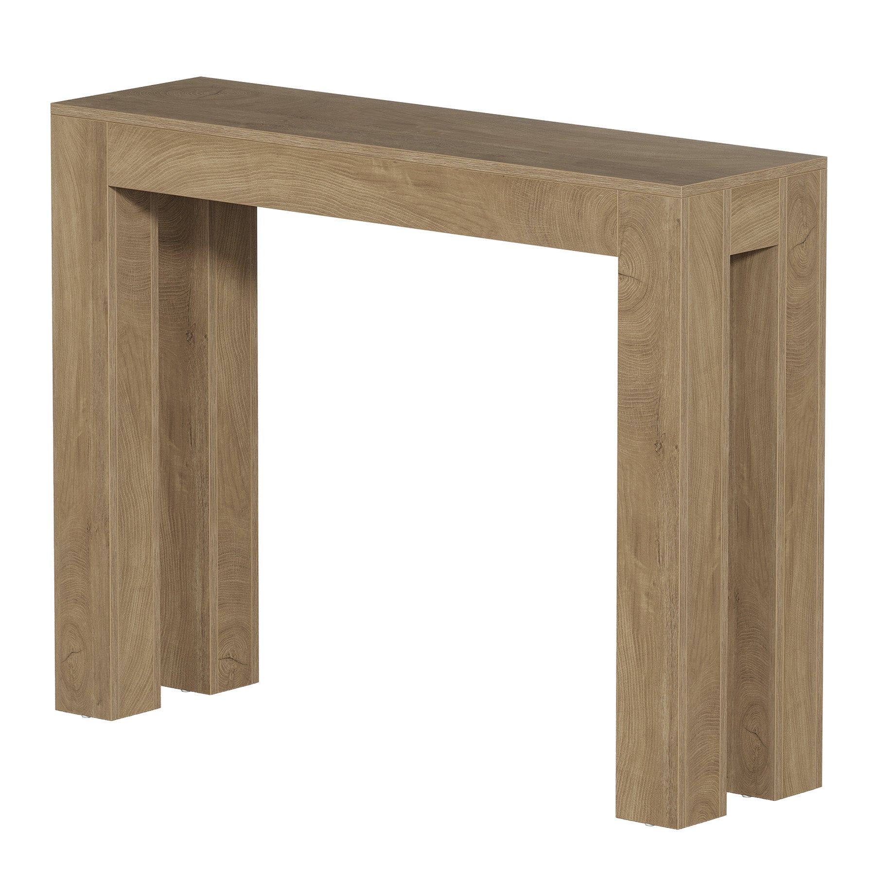 Tribesigns Mesa consola de 105 cm para estilo rústico, Mesa estrecha de madera para recibidor y zona de sofá