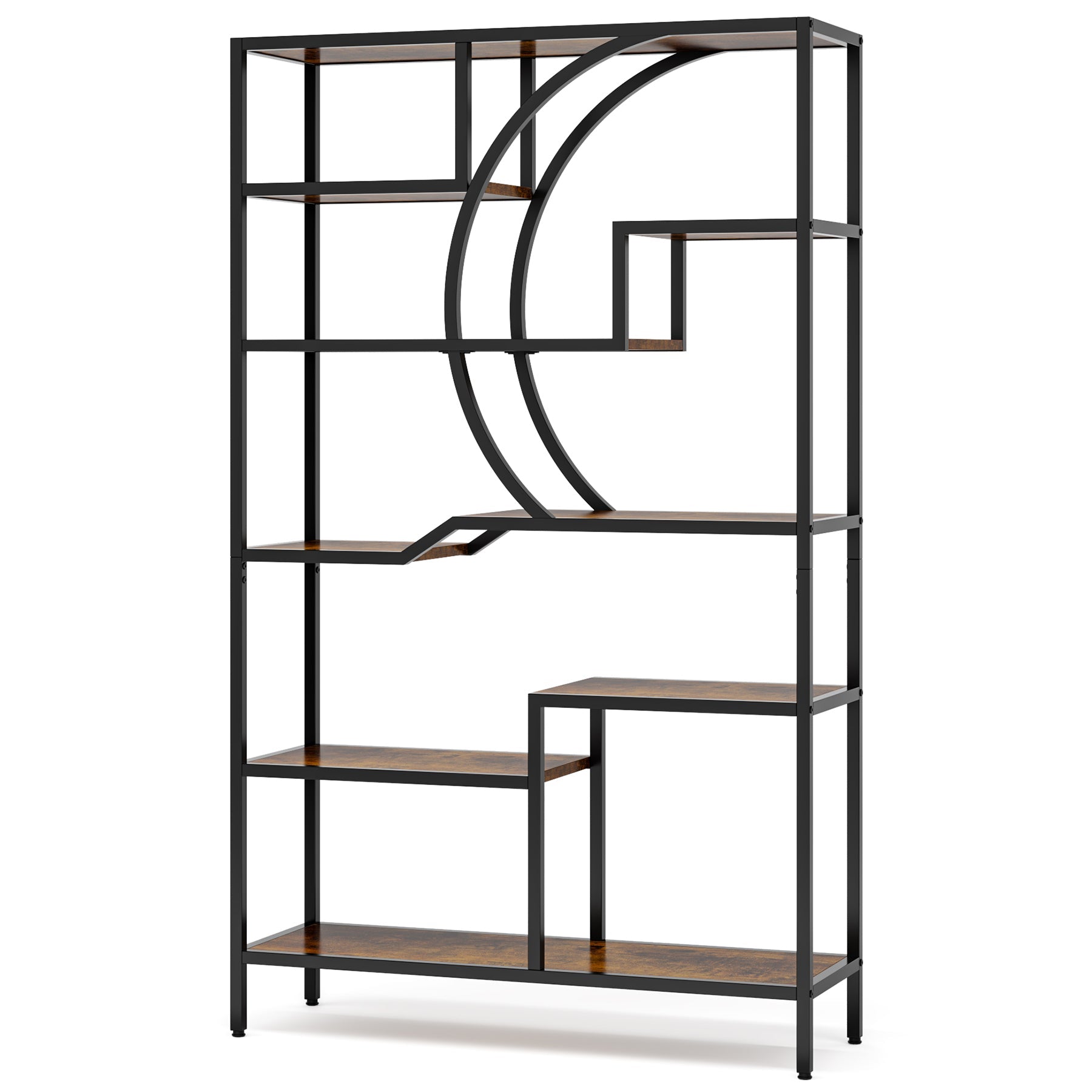 Tribesigns Librería Industrial Etagere de 6 Niveles, Estantes Abiertos Independientes