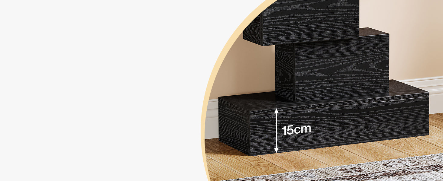 Tribesigns Consola de 108 cm, Mesa auxiliar de madera para sofá con base geométrica