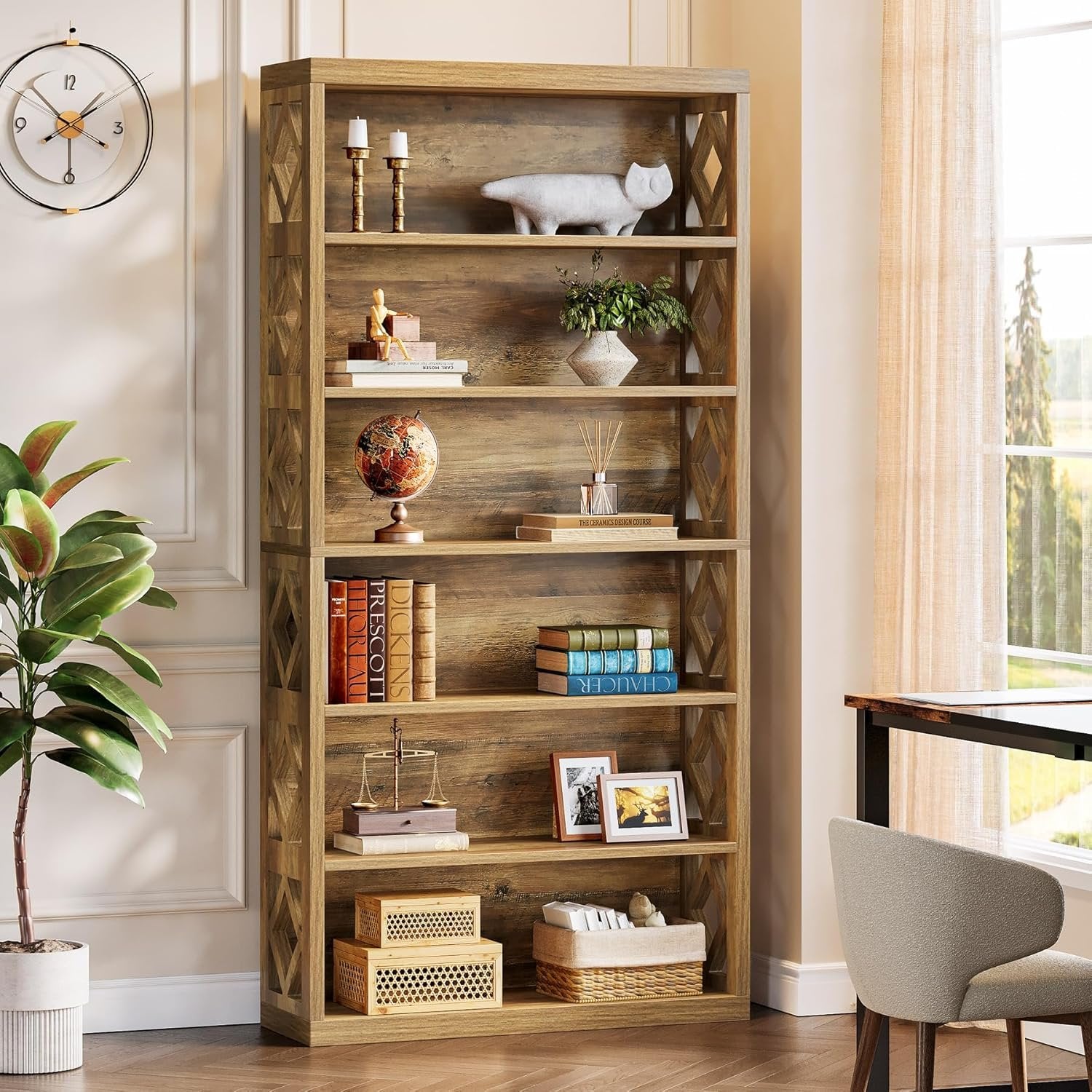 Tribesigns Estantería de 190 cm de altura 7 niveles, Estante de almacenamiento abierto