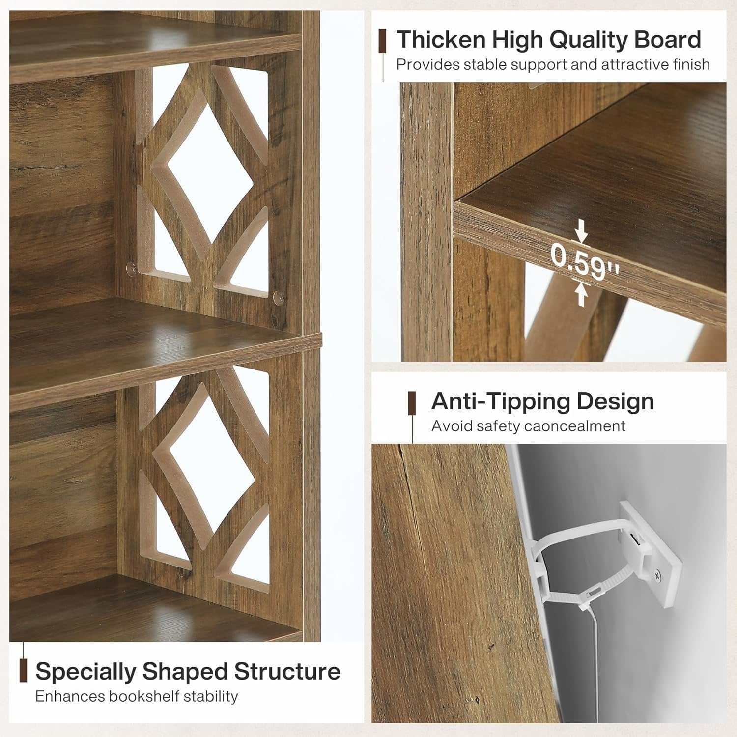 Tribesigns Estantería de 190 cm de altura 7 niveles, Estante de almacenamiento abierto
