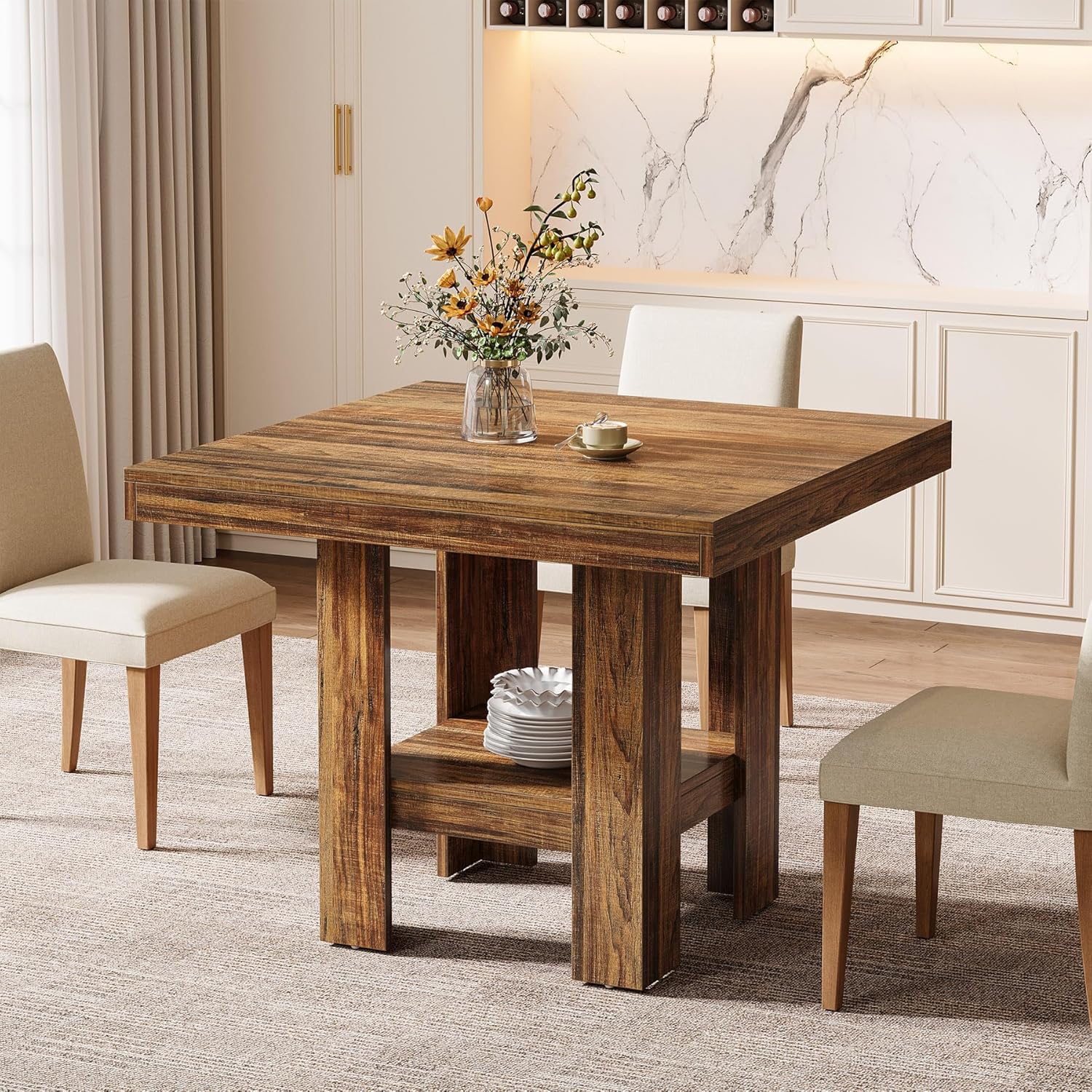 Tribesigns Mesa de Comedor, Mesa de Comedor para 2 Personas para Comedor