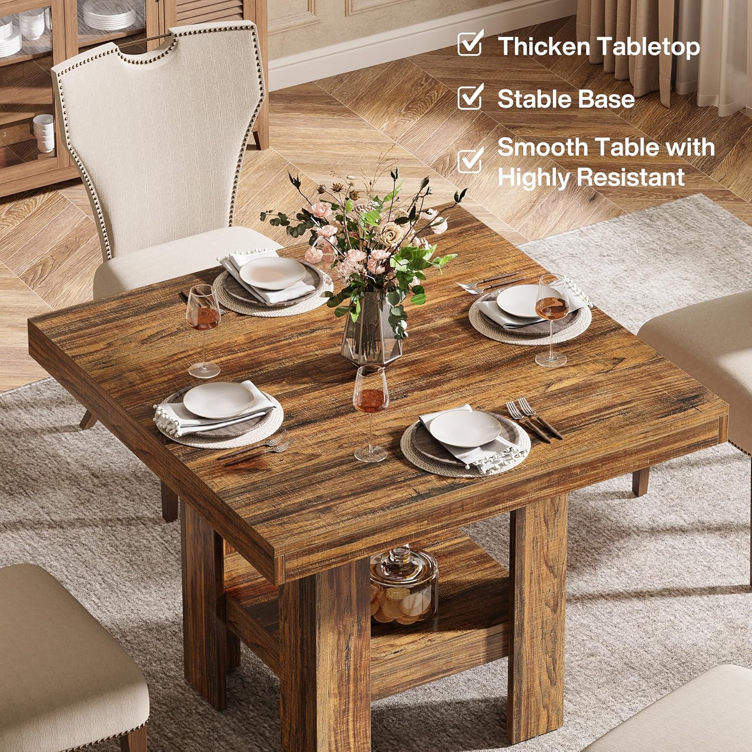 Tribesigns Mesa de Comedor, Mesa de Comedor para 2 Personas para Comedor