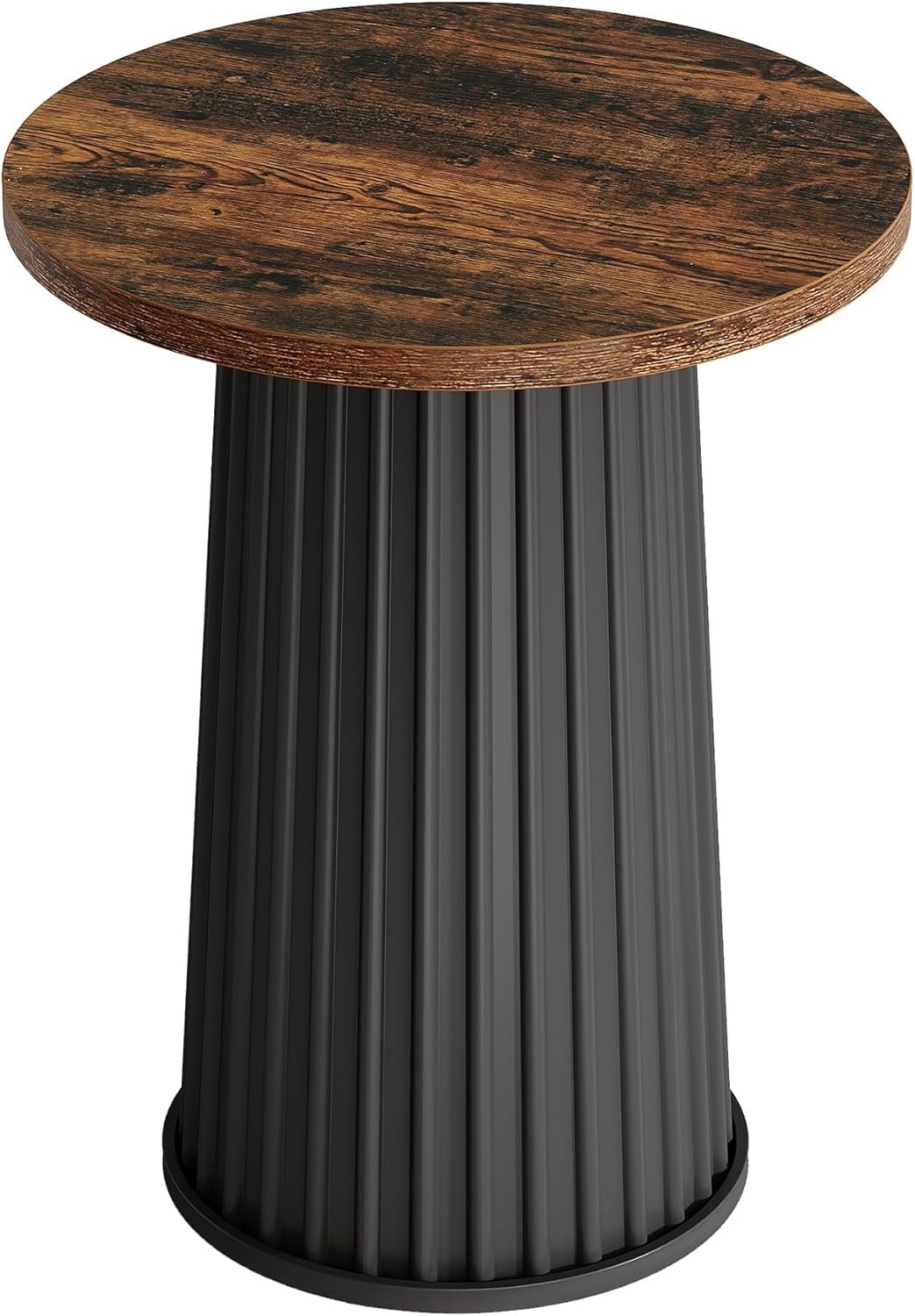 Tribesigns Mesa de comedor redonda de 60 cm moderna y redonda con base de metal para espacios pequeños