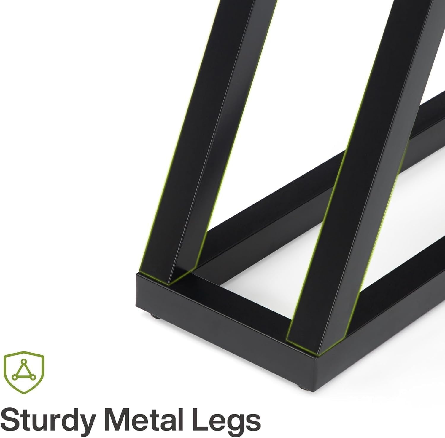 Tribesigns Consola industrial estrecha de 160 cm, Moderna mesa de entrada negra para salón y pasillo