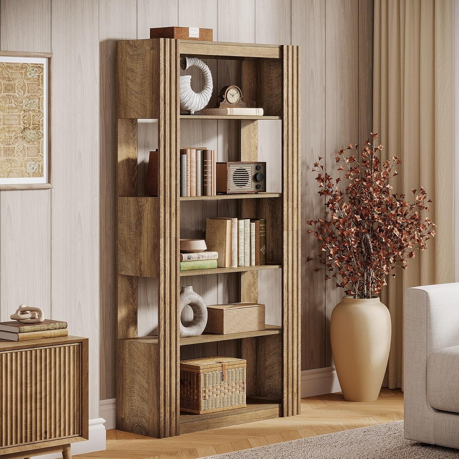 Tribesigns Estantería independiente de 180 cm de altura con 5 estantes abiertos, Estantería de oficina