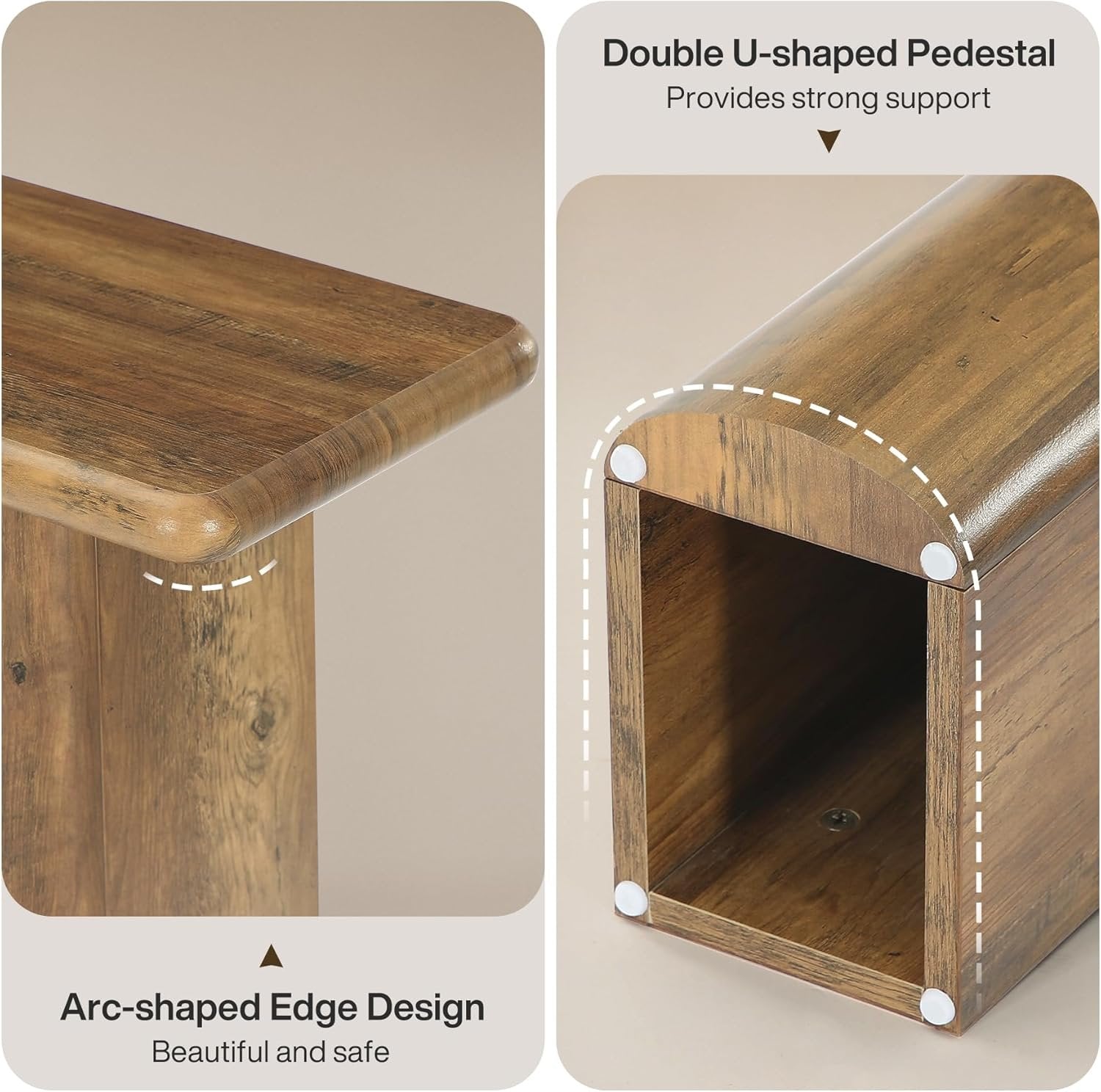 Tribesigns Mesa consola de 160 x 30 x 80 cm, Mesa de entrada rectangular de madera