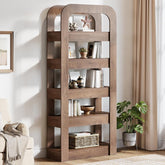 Tribesigns Estantería de 180 cm de altura con 5 compartimentos abiertos, Librería de estilo industrial 3