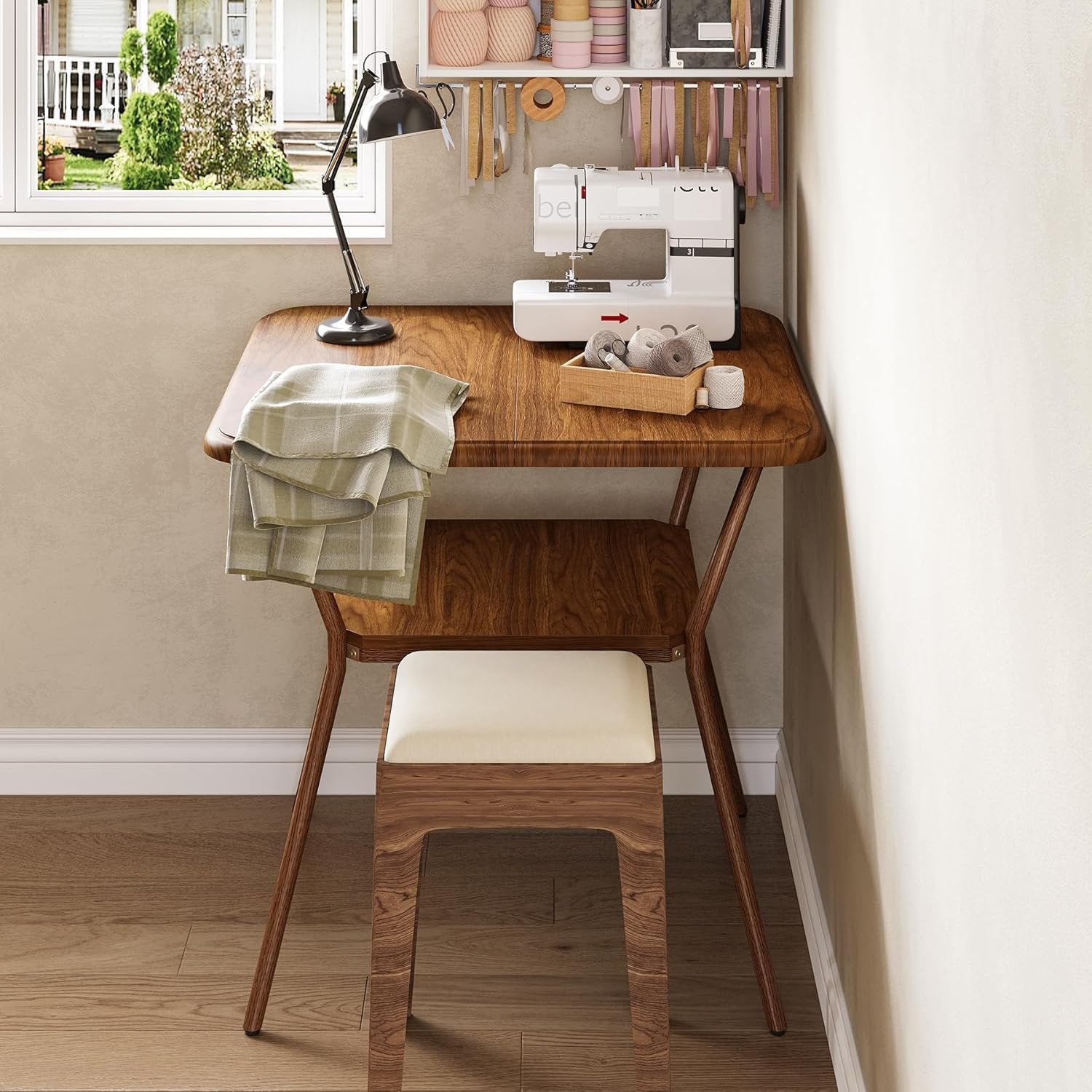 Tribesigns Mesa de comedor cuadrada de 80 cm para 2 a 4 personas con esquinas redondeadas