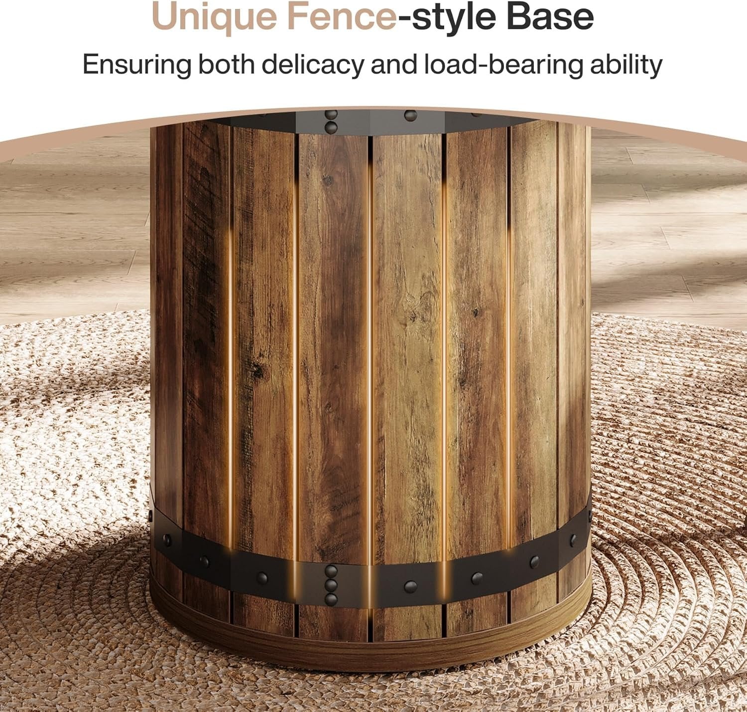 Tribesigns Mesa de comedor redonda de 100 cm para cocina y salón