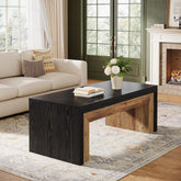 Tribesigns Mesa de centro estilo granja para sala de estar, Moderna mesa de centro de mediados 3