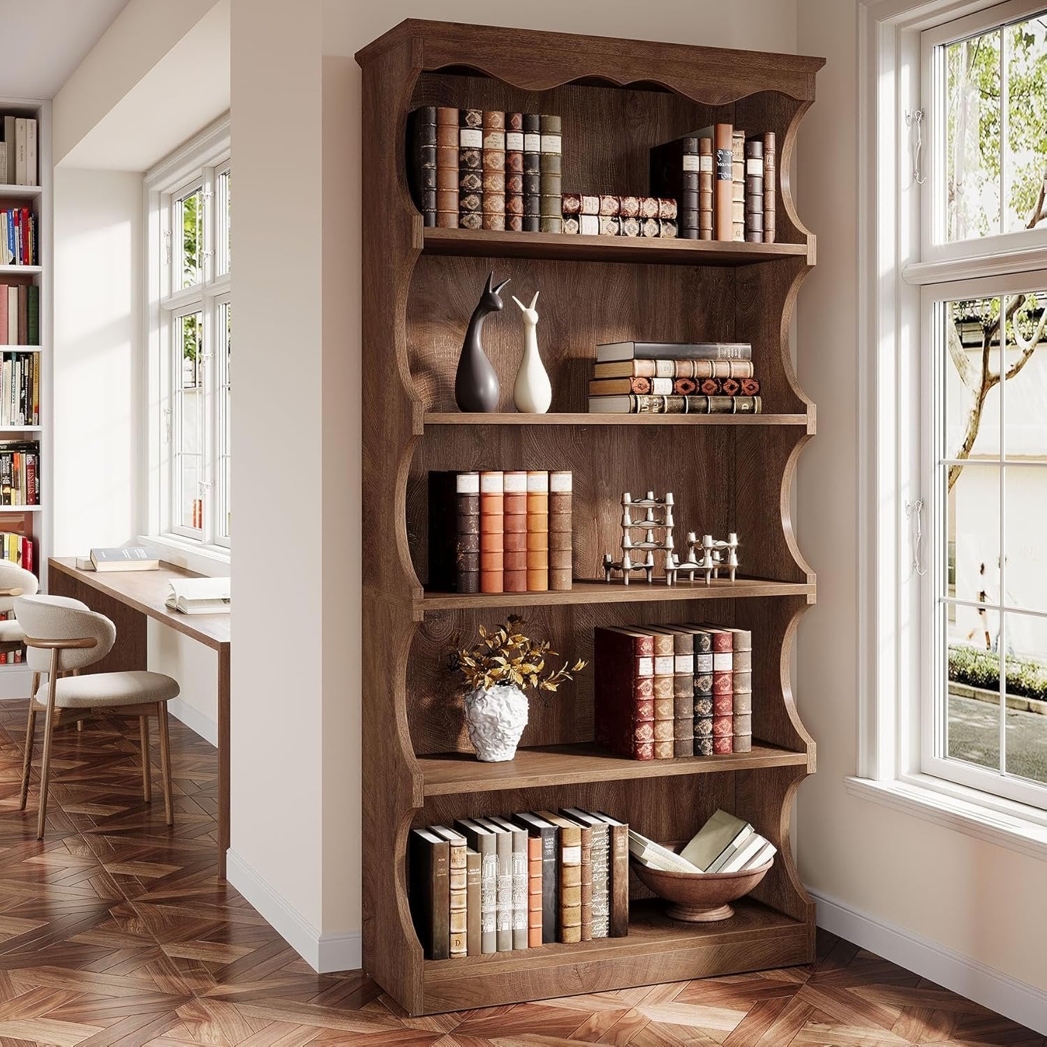 Tribesigns Estantería independiente de 6 niveles y 180 cm de alto con espacio de almacenamiento