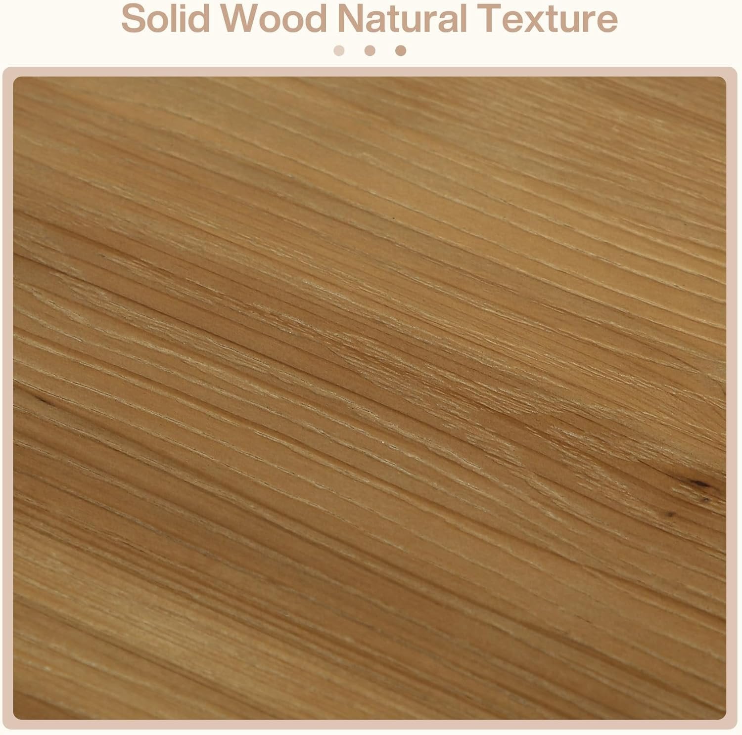 Tribesigns Mesa de Centro Redonda de Madera Maciza, 80cm Mesa Centro Madera de 2 Niveles