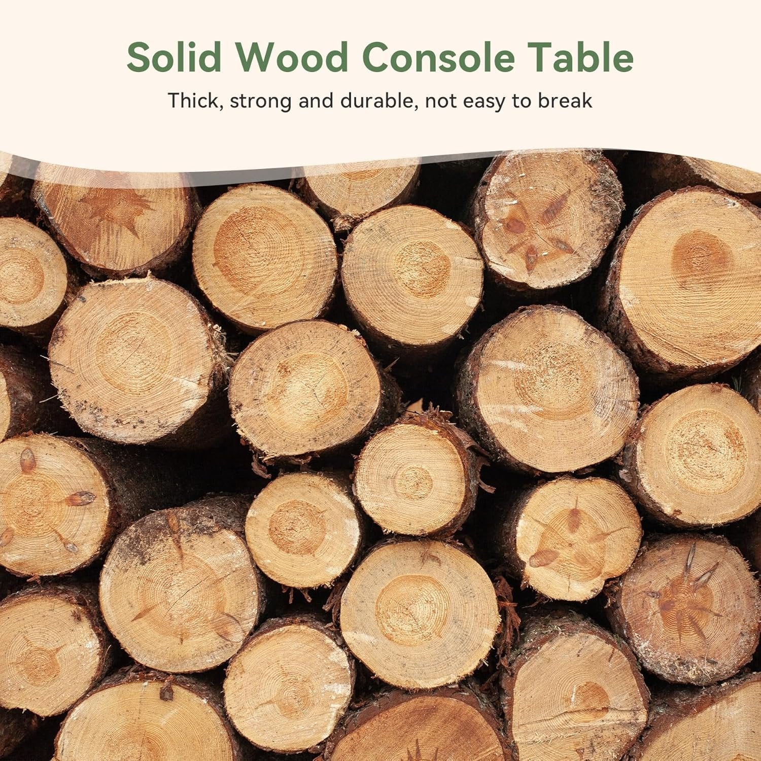 Tribesigns Consola de madera maciza de 160 cm de largo para entrada, Mesa de centro detrás del sofá para salón