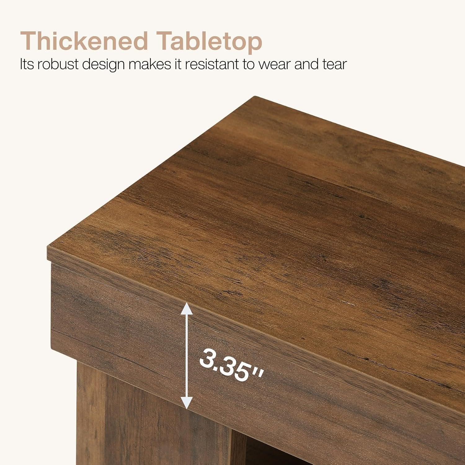 Tribesigns Banco de recibidor de madera maciza de 150 cm, Banco zapatero de 2 niveles con almacenamiento