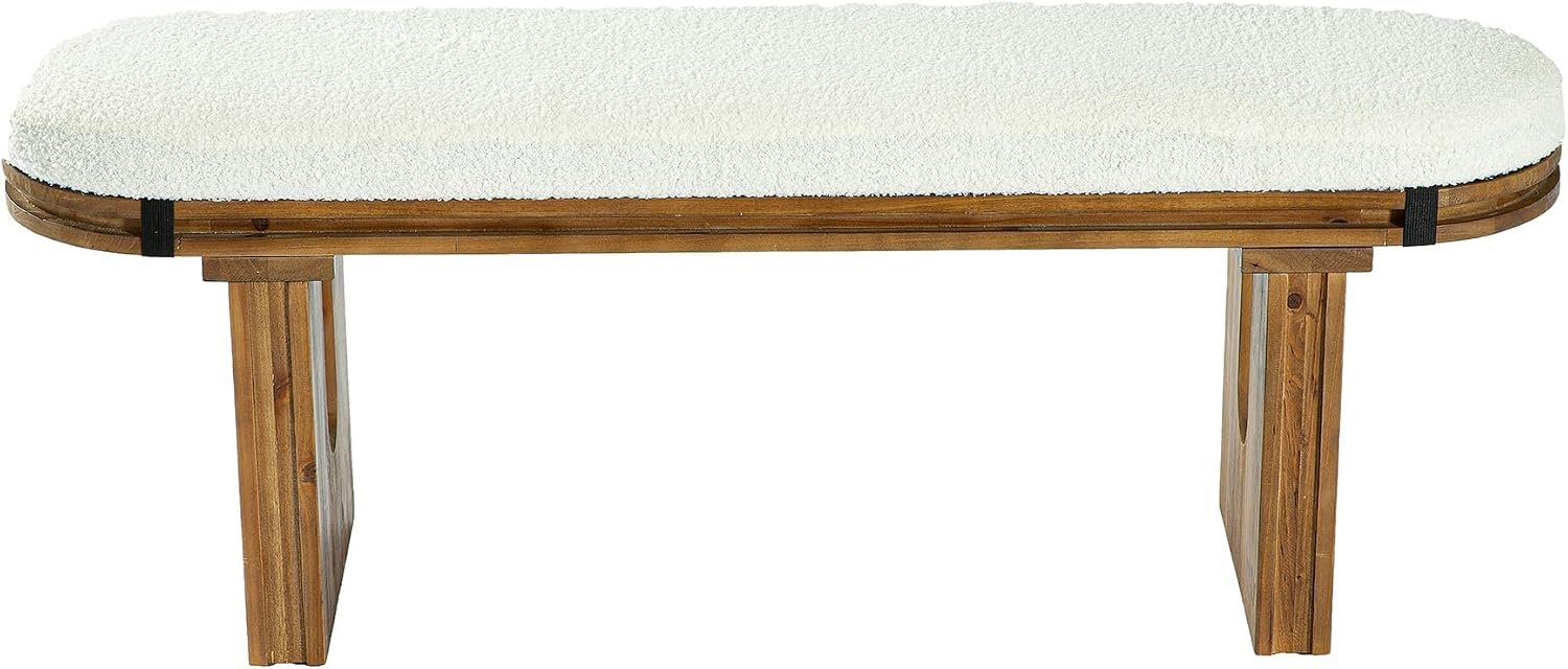 Banco de madera, banco moderno para recibidor, banco para zapatos, 120 x 30 x 45 cm, banco acolchado para recibidor