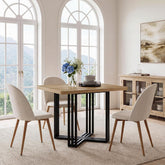Tribesigns Mesa de comedor para 2 personas, Mesa de comedor industrial de 100 cm, roble, Mesa de comedor, mesa de cocina de madera para comedor 3