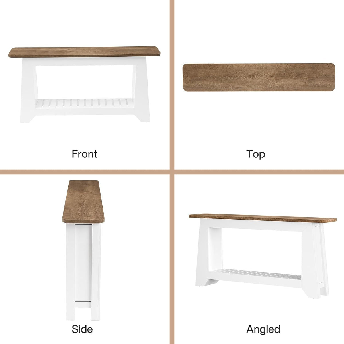Tribesigns Mesa consola de 160 cm con almacenamiento, Mesa de recibidor rústica moderna