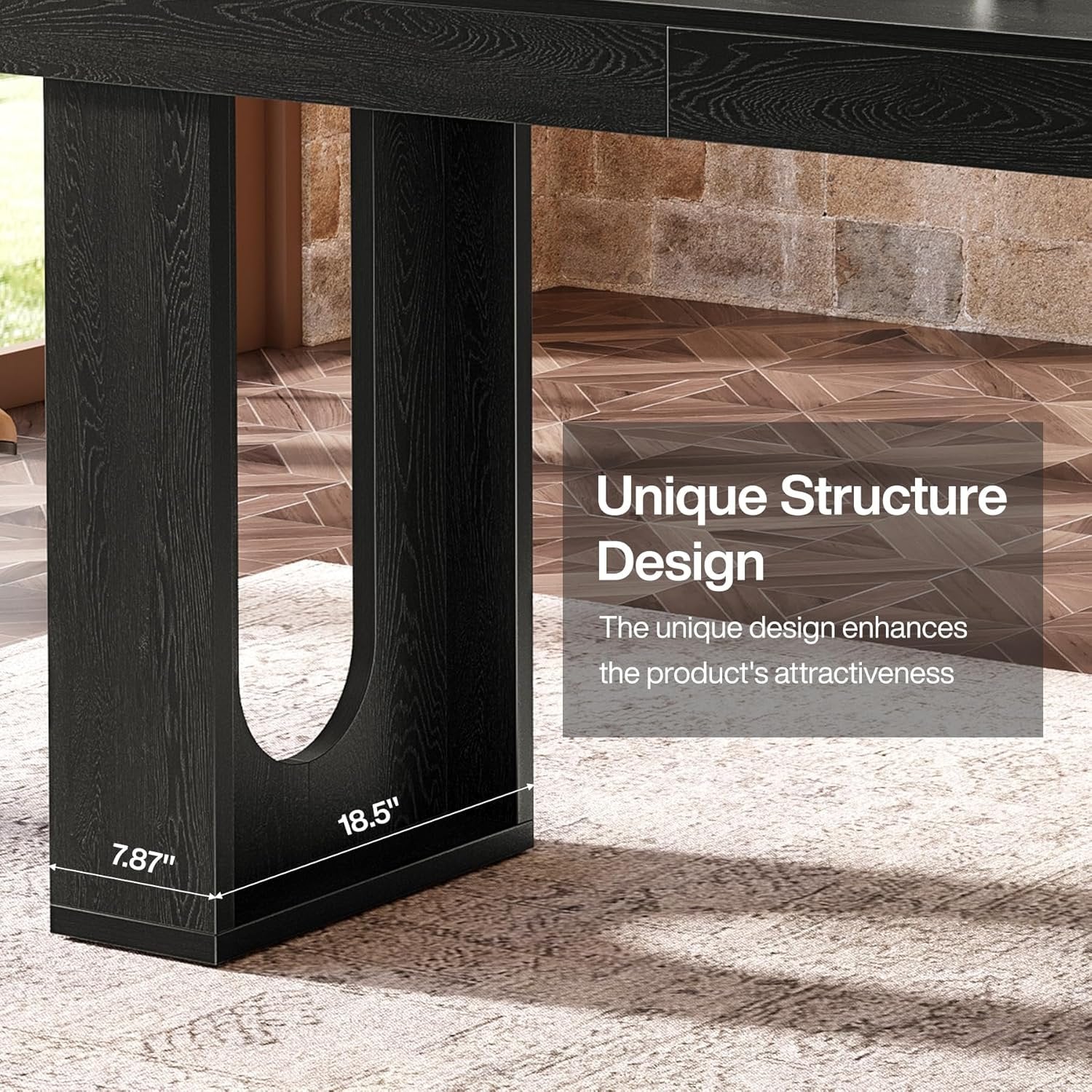 Tribesigns Mesa de bar larga de 180 cm, Mesa alta moderna para encimera Encimera de cocina rectangular con patas robustas