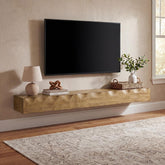 Tribesigns Mueble de TV flotante de 160 cm en madera maciza para televisores de hasta 75 pulgadas 3