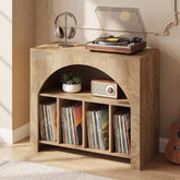 Tribesigns Soporte para tocadiscos, Mueble para guardar discos de vinilo con estante incorporado 3