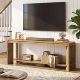 Tribesigns Mueble bajo para TV de 160 cm para televisores de 55 a 70 pulgadas, Estilo rústico con estante 3
