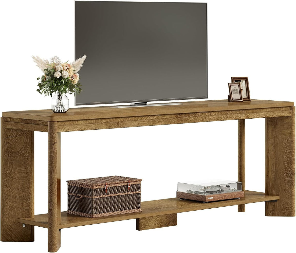 Tribesigns Mueble bajo para TV de 160 cm para televisores de 55 a 70 pulgadas, Estilo rústico con estante