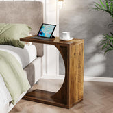 C-förmiger Beistelltisch - 60×30×65 cm rustikaler Sofatisch 3