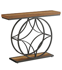 Tribesigns Mesa consola de 120 cm, Mesa de sofá industrial de 2 niveles con marco geométrico de metal