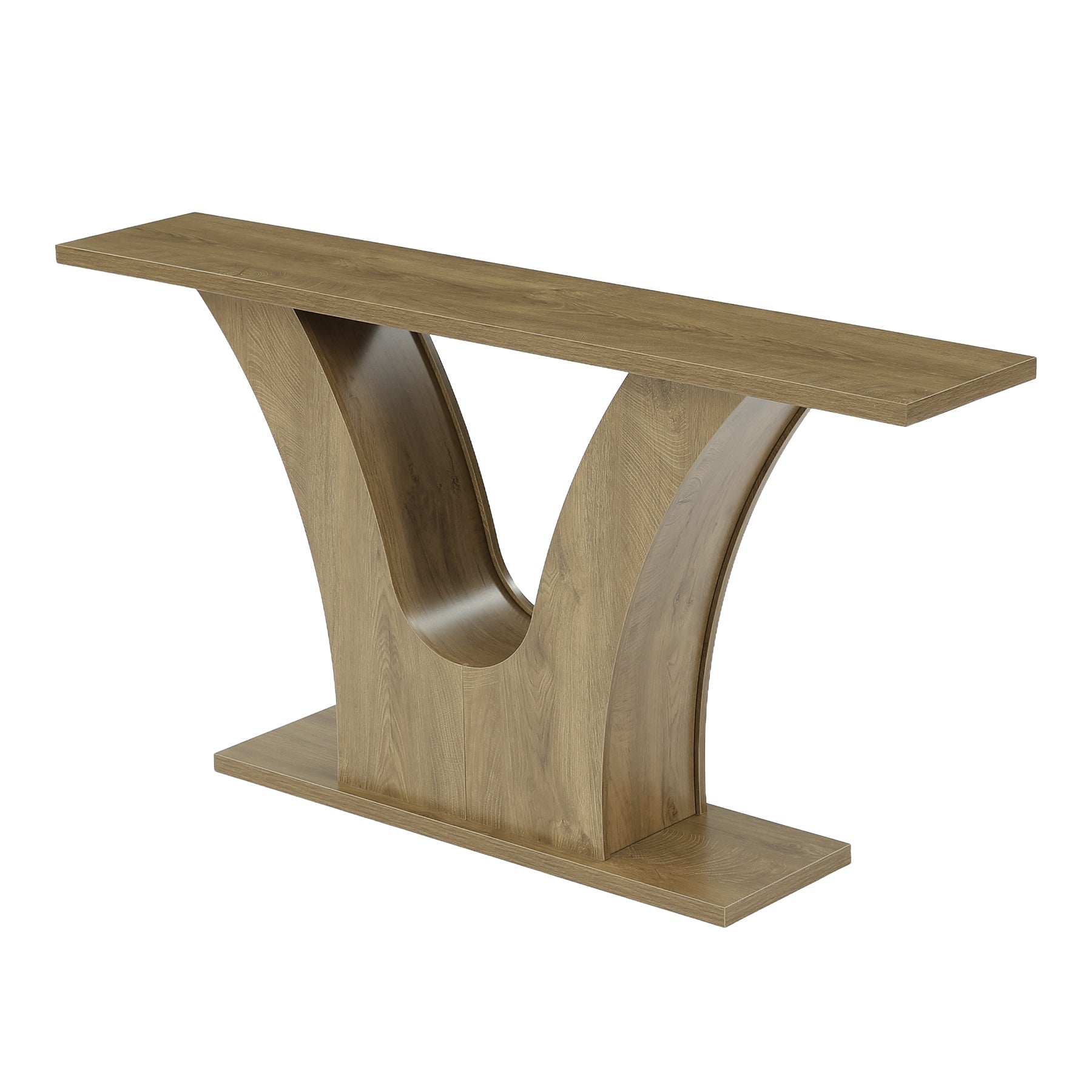Tribesigns Mesa consola estrecha de 160 cm con estructura en forma de V, Mesa moderna para recibidor y sala de estar