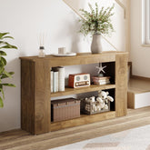 Tribesigns Tavolo consolle da 140 cm, tavolo da ingresso con 3 ripiani per divano 3