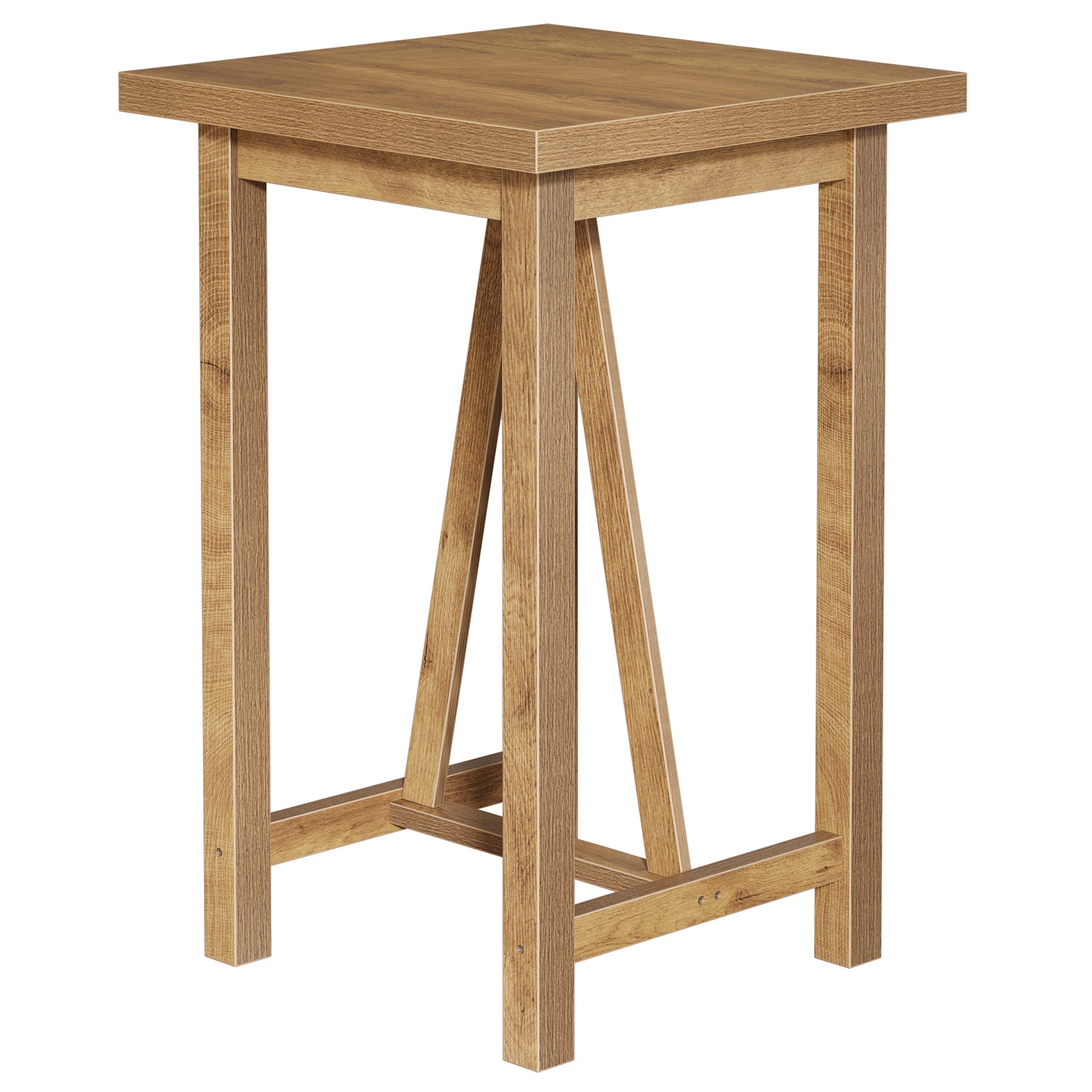 Tribesigns Mesa de bar a una altura de mostrador de 100 cm, Mesa de pub cuadrada de estilo rústico