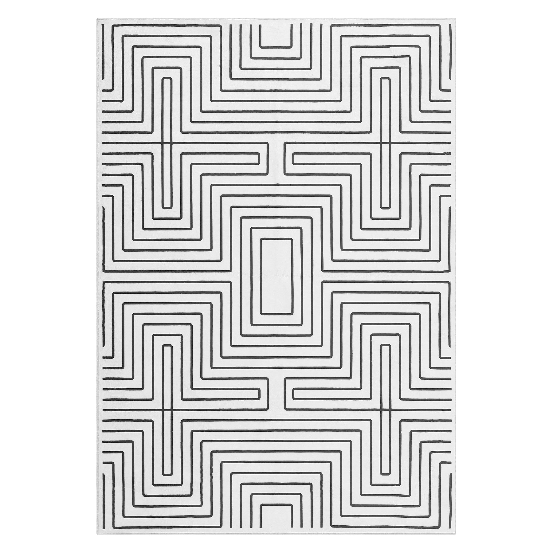 Tribesigns Alfombra geométrica de pelo corto, Base antideslizante lavable a máquina hasta 30 °C con certificación OEKO-TEX