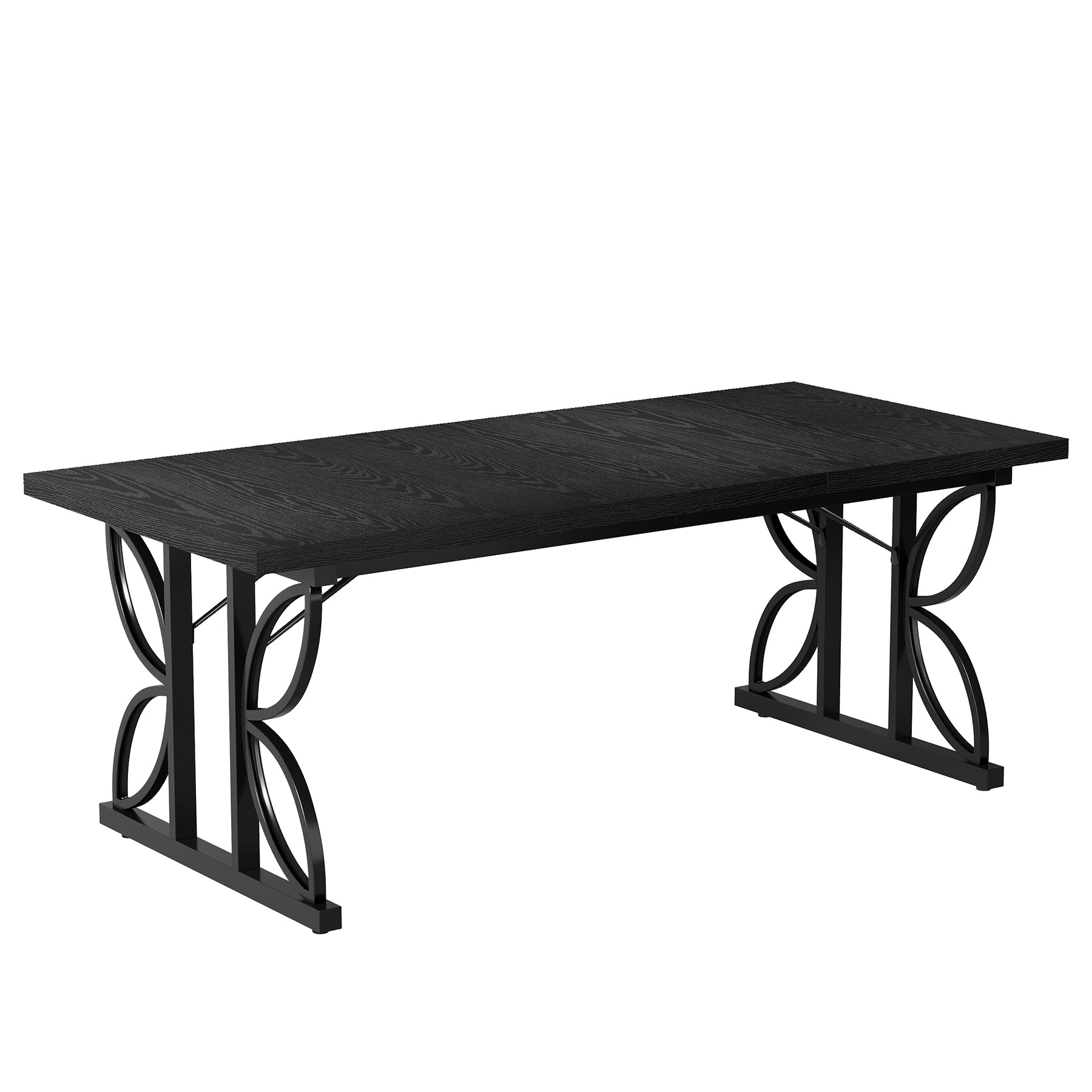 Tribesigns Mesa de comedor rectangular, Mesa de cocina industrial para 6-8 personas