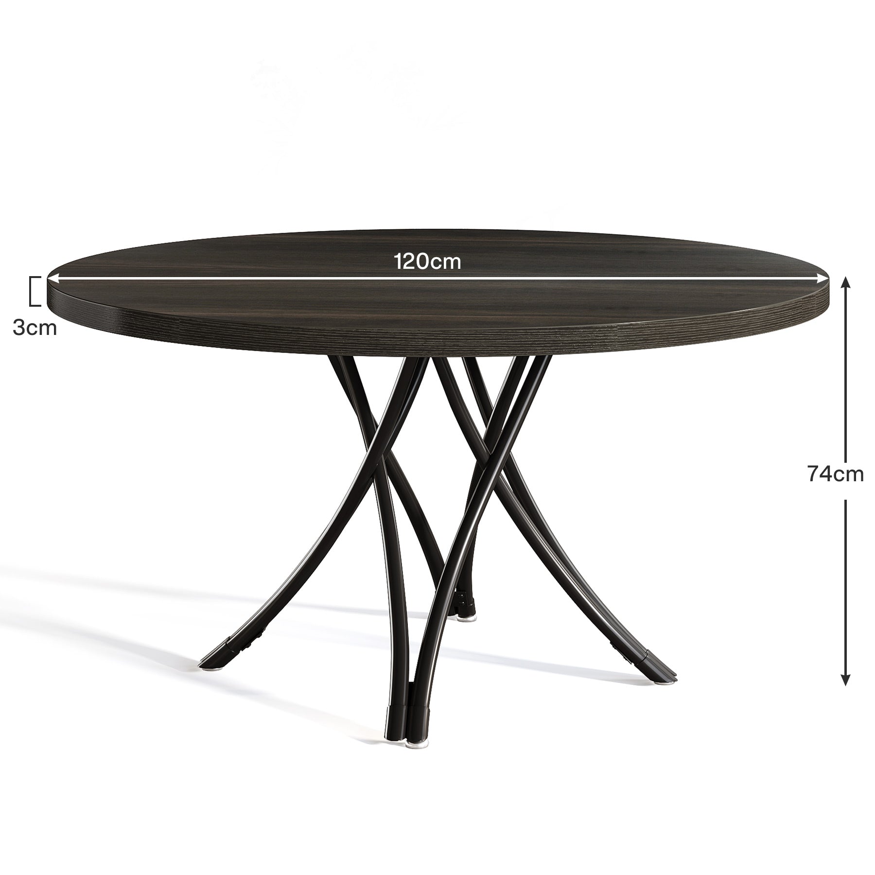 Tribesigns Mesa de comedor redonda, Mesa de comedor de cocina moderna