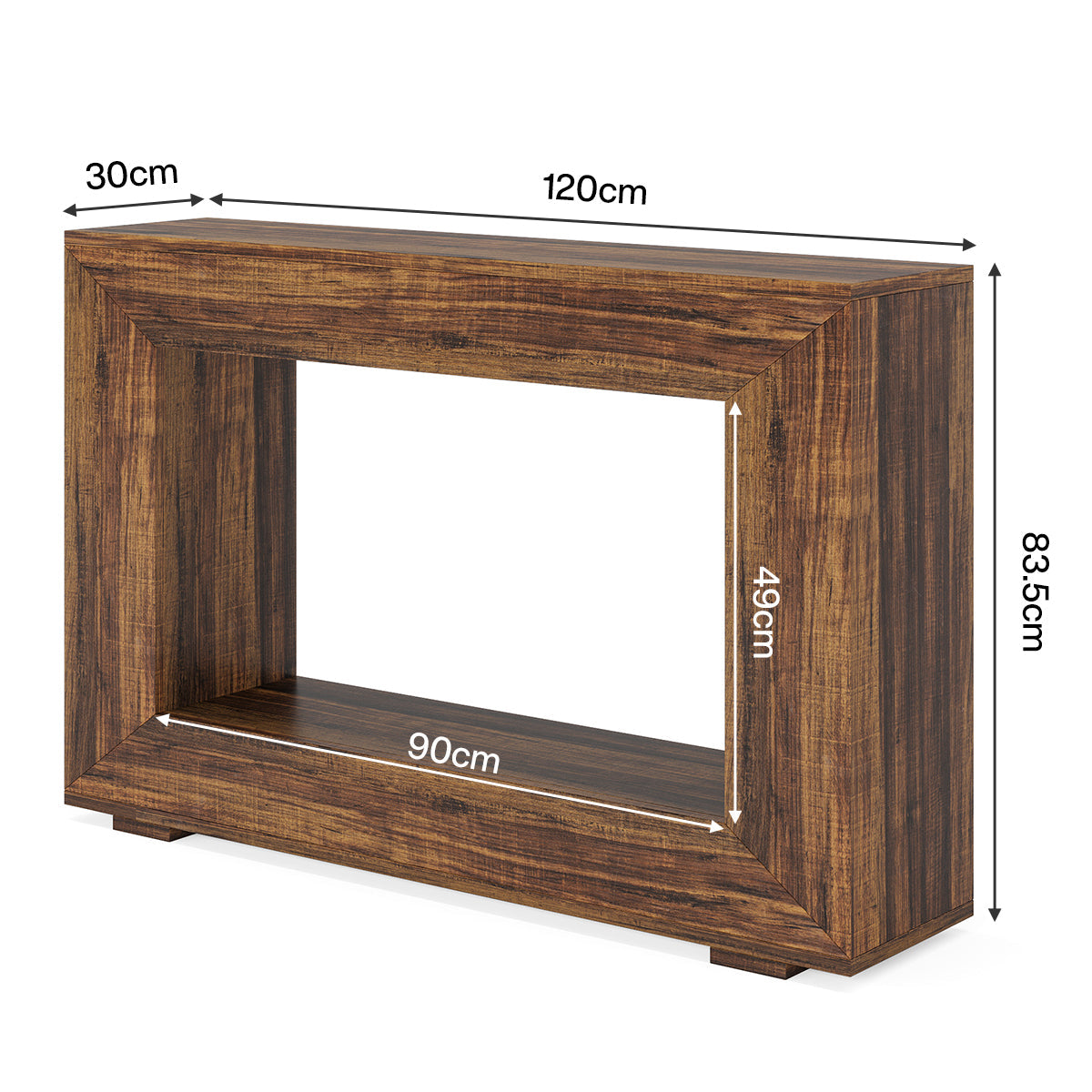 Tribesigns Consola de estilo rústico, Mesa de sofá de madera para la zona de entrada