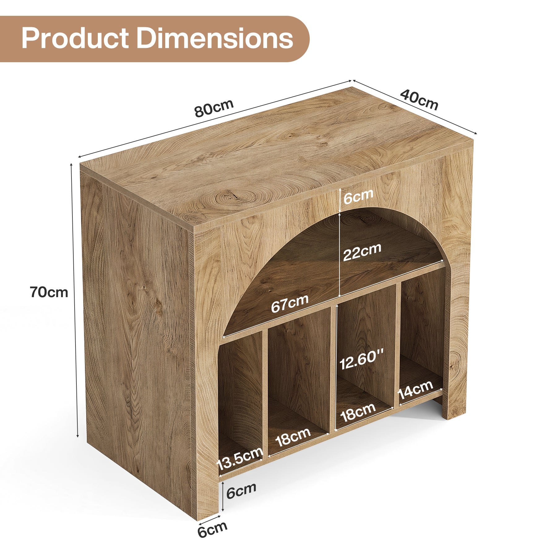 Tribesigns Soporte para tocadiscos, Mueble para guardar discos de vinilo con estante incorporado